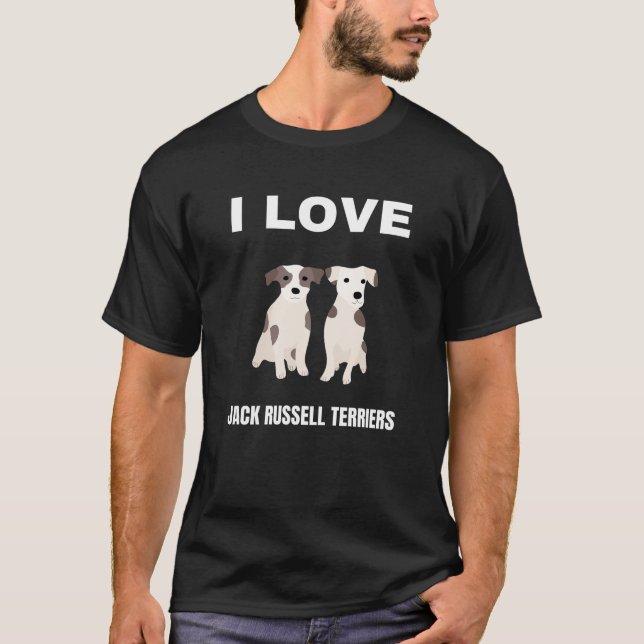 Camiseta Amo a los Terriers Jack Russell (Anverso)