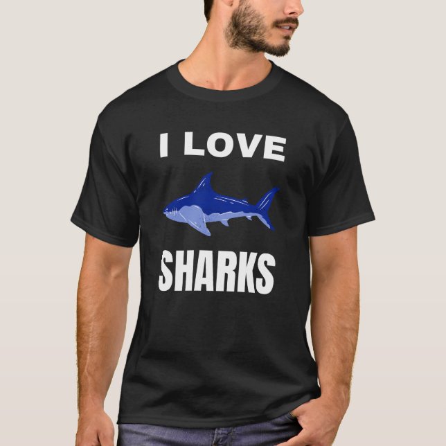 Camiseta Amo a los tiburones (Anverso)