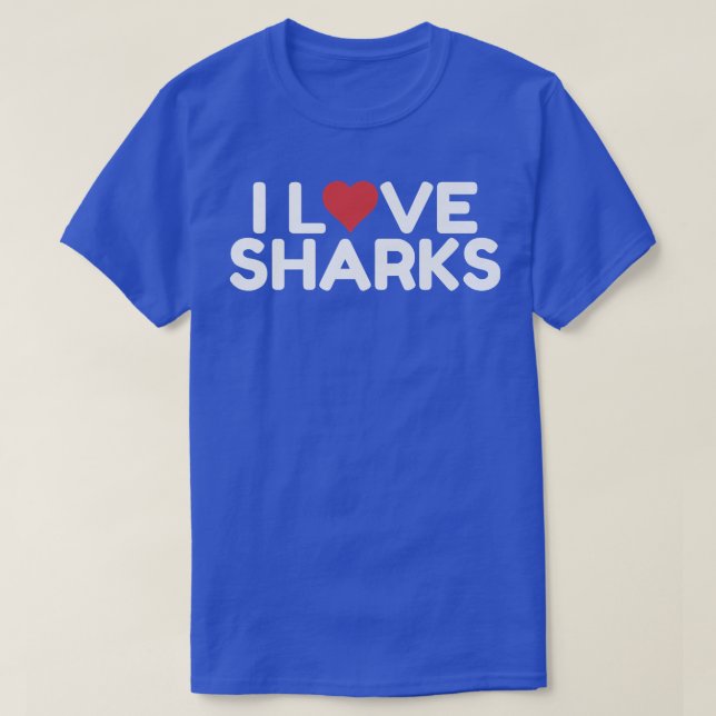 Camiseta Amo a los tiburones (Diseño del anverso)