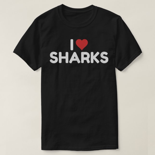 Camiseta Amo a los tiburones (Diseño del anverso)