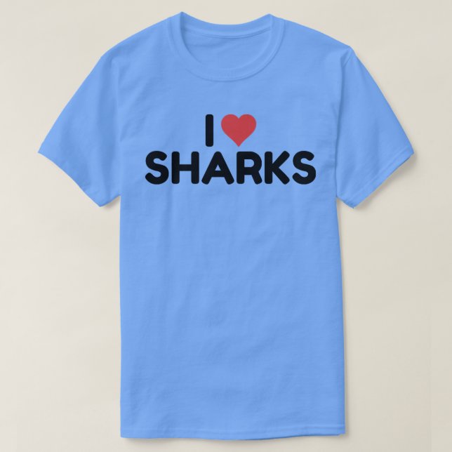 Camiseta Amo a los tiburones 395 (Diseño del anverso)