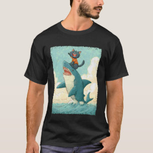 Camiseta Amo a los tiburones amo a los gatos