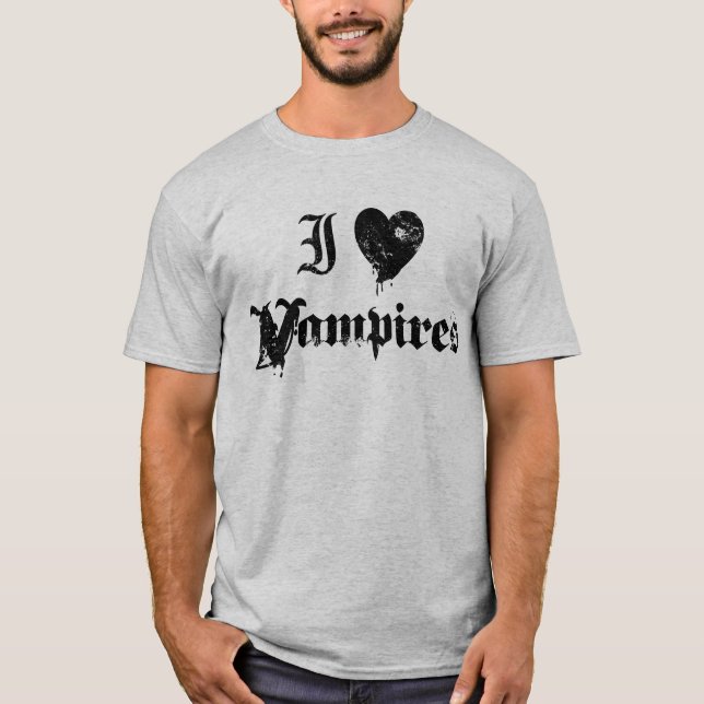 Camiseta Amo a los vampiros (Anverso)