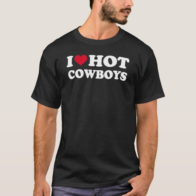 Camiseta Amo a los vaqueros calientes (Anverso)