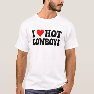 Camiseta Amo a los vaqueros calientes - Diseño Retro