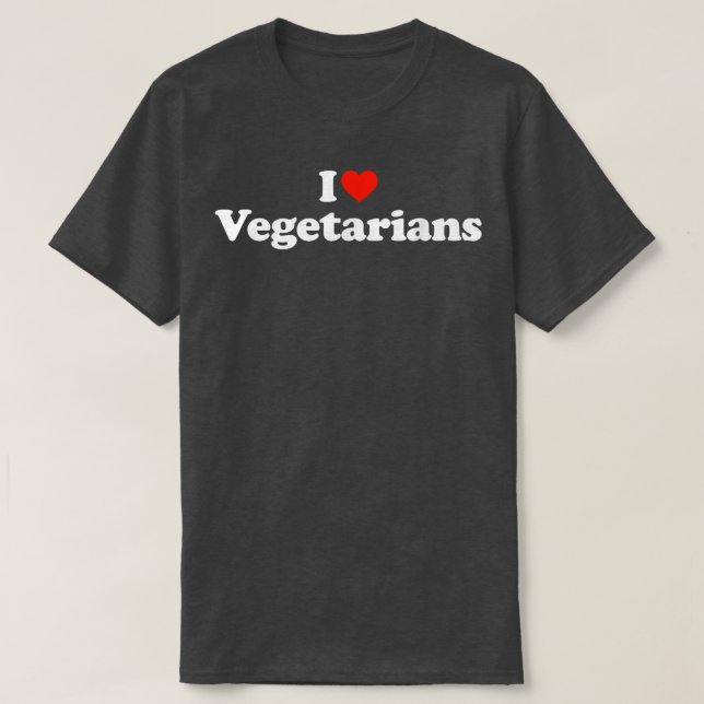 Camiseta Amo A Los Vegetarianos Vegetarianos T Vegetariano (Diseño del anverso)