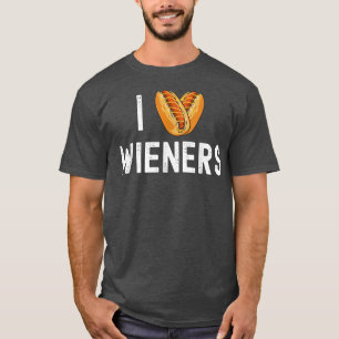 Camiseta Amo a los Wieners del Corazón Graciosa Cocina de P