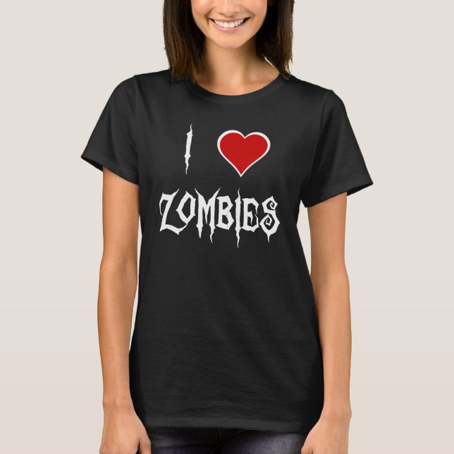 Camiseta Amo a los zombies (Anverso)