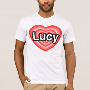 Camiseta Amo a Lucy. Te amo Lucy. Corazón