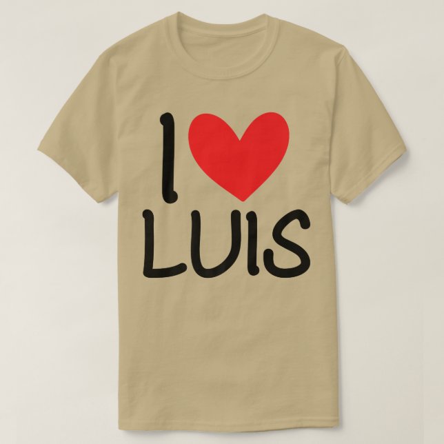 Camiseta Amo a Luis Nombre Hombres Personalizados Guy BFF A (Diseño del anverso)