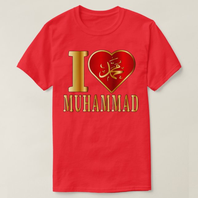 Camiseta Amo a Mahoma (Diseño del anverso)