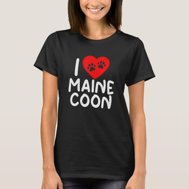 Camiseta Amo a Maine Coon (Anverso)