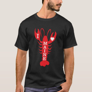 Camiseta Amo a Maine - Diseño de langosta