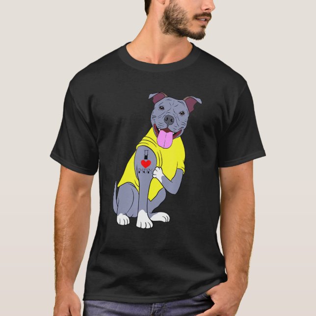 Camiseta Amo A Mamá Colección Pitbull Perro (Anverso)