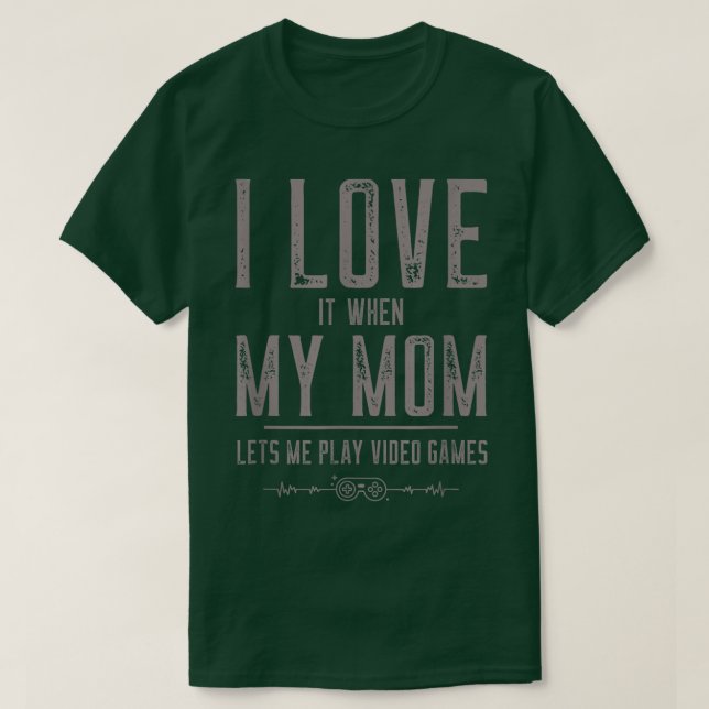 Camiseta Amo a mamá de divertidos videos sarcásticos  (Diseño del anverso)