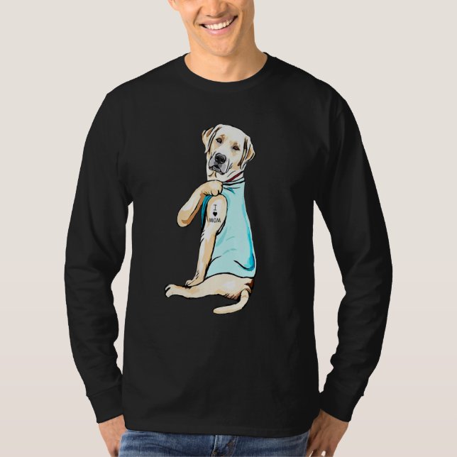 Camiseta Amo a mamá Funny Labrador Tattooed 1 (Anverso)