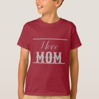 Amo a mamá Maroon White