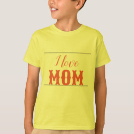 Camiseta Amo a mamá naranja niño amarillo
