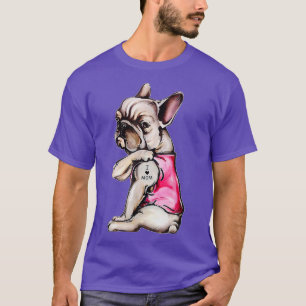 Camiseta Amo a mamá Regalo de mamá de perro de Bulldog fran