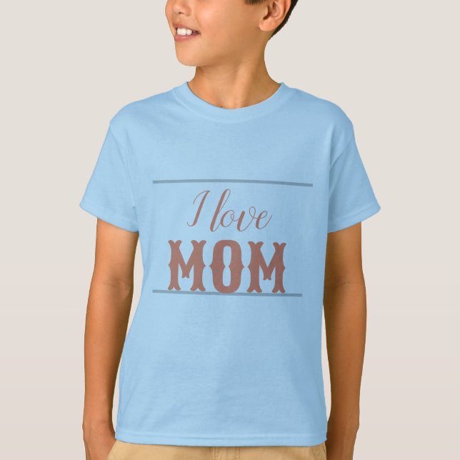 Camiseta Amo a mamá Salmon Sky, niño (Anverso)