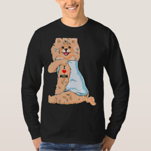 Camiseta Amo a mamá Tattoo Alemán Spitz Mamá Perro Da de Ma