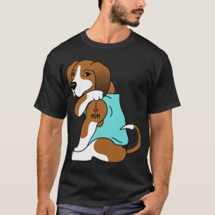 Camiseta Amo a mamá Tattoo Basset Hound Funny Día de la Mad