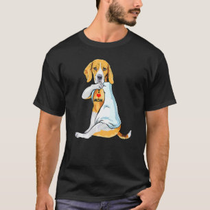 Camiseta Amo a Mamá Tattoo Beagle Mamá Perro Mujeres