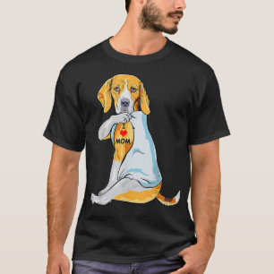 Camiseta Amo a mamá Tattoo Beagle Mamá Perro Regalo del Día