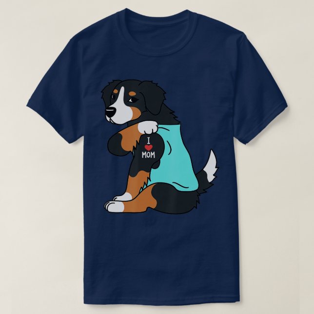 Camiseta Amo a mamá Tattoo Bernese Mountain Dog Funny Mothe (Diseño del anverso)