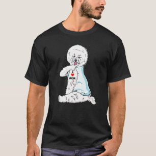 Camiseta Amo a Mamá Tattoo Bichon Frise Mom Dog Women
