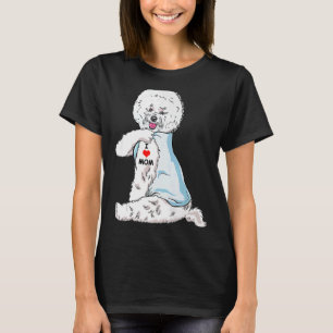 Camiseta Amo a Mamá Tattoo Bichon Frise Mom Dog Women