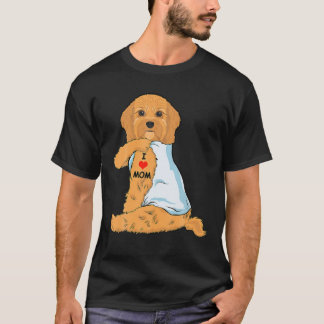 Camiseta Amo a Mamá Tattoo Cavoodle Mamá Perro Mujeres aman
