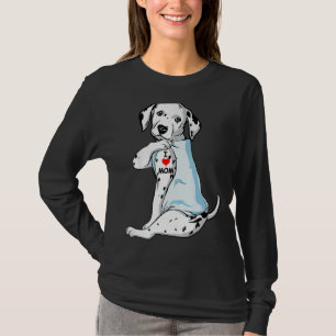 Camiseta Amo a Mamá Tattoo Dalmatia Mamá Perro Mujeres
