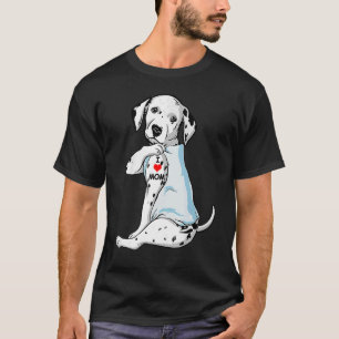 Camiseta Amo a Mamá Tattoo Dalmatia Mamá Perro Mujeres