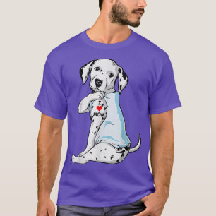 Camiseta Amo a mamá Tattoo Dalmatian Mamá Perro Día de la M