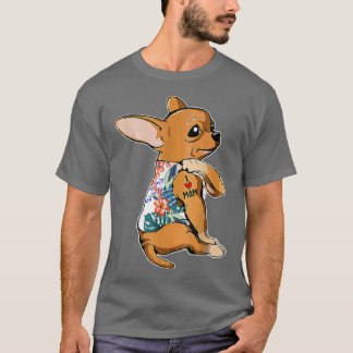 Camiseta Amo a Mamá Tattoo Día de la Madre Chihuahua Dogflo