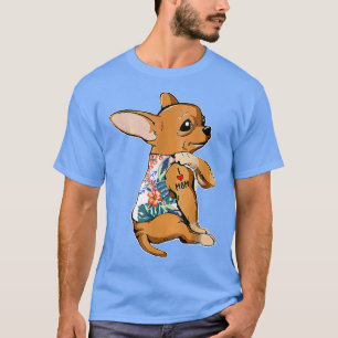 Camiseta Amo a Mamá Tattoo Día de la Madre Chihuahua Dogflo