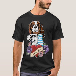 Camiseta Amo a Mamá Tattoo Diseño I Cavalier King Charles S