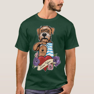 Camiseta Amo a mamá Tattoo Diseño I SoftCoated Wheaten Terr