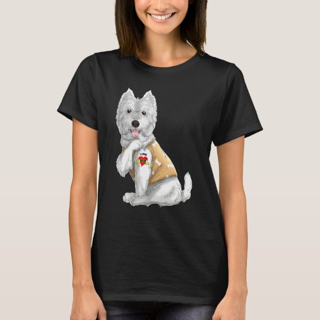 Camiseta Amo a mamá Tattoo Dog Funny Día de la Madre (Anverso)