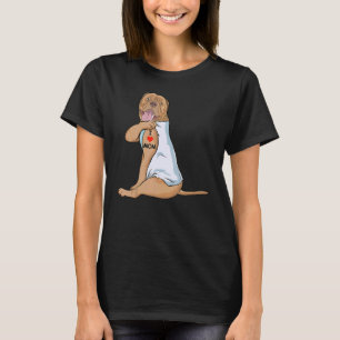 Camiseta Amo A Mamá Tattoo Dogue De Bordeaux Mamá Perro Muj