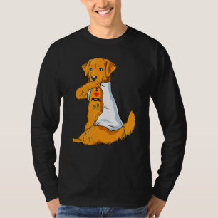 Camiseta Amo a Mamá Tattoo Golden Retriever Mom Dog Women