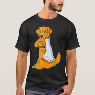 Camiseta Amo a Mamá Tattoo Golden Retriever Mom Dog Women
