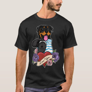 Camiseta Amo a mamá Tattoo I Rottweiler Mom