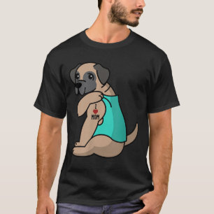 Camiseta Amo a mamá Tattoo Inglés Mastiff Madre Perro