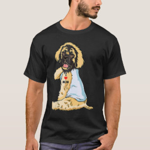 Camiseta Amo a Mamá Tattoo Leonberger Mamá Perro Mujeres