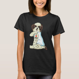 Camiseta Amo a Mamá Tattoo Lhasa Apso Mom Dog Women