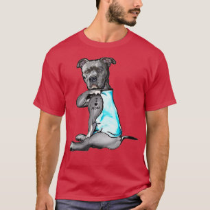 Camiseta Amo a Mamá Tattoo Pitbull Perro Perro Perro Perezo