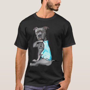 Camiseta Amo a Mamá Tattoo Pitbull Perro Perro Perro Perezo