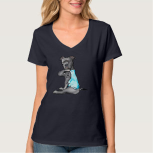Camiseta Amo a Mamá Tattoo Pitbull Perro Perro Perro Perezo